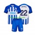 Camisola Brighton & Hove Albion Mitoma 22 Criança Equipamento Primeiro 2023-2024 Manga Curta